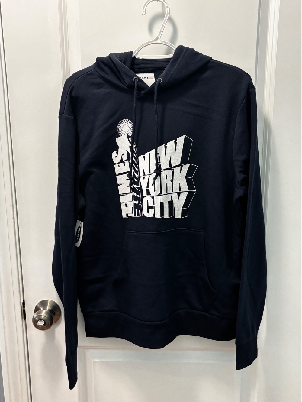 Old Navy Men’s Times Square New York City hoodie Navy Blue Size Medium